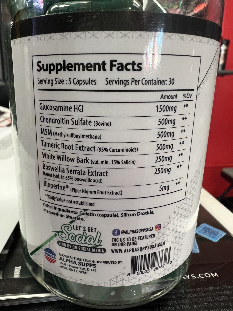 ALPHA SUPPS JOINT